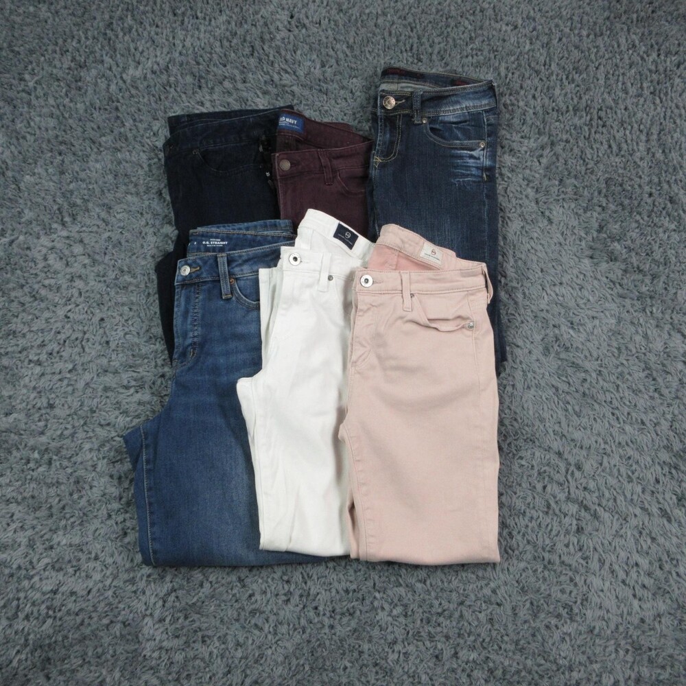 Mixed Brands Jeans Womens 2 Skinny Straight Crop Lot 6 Old Navy AG Vigold